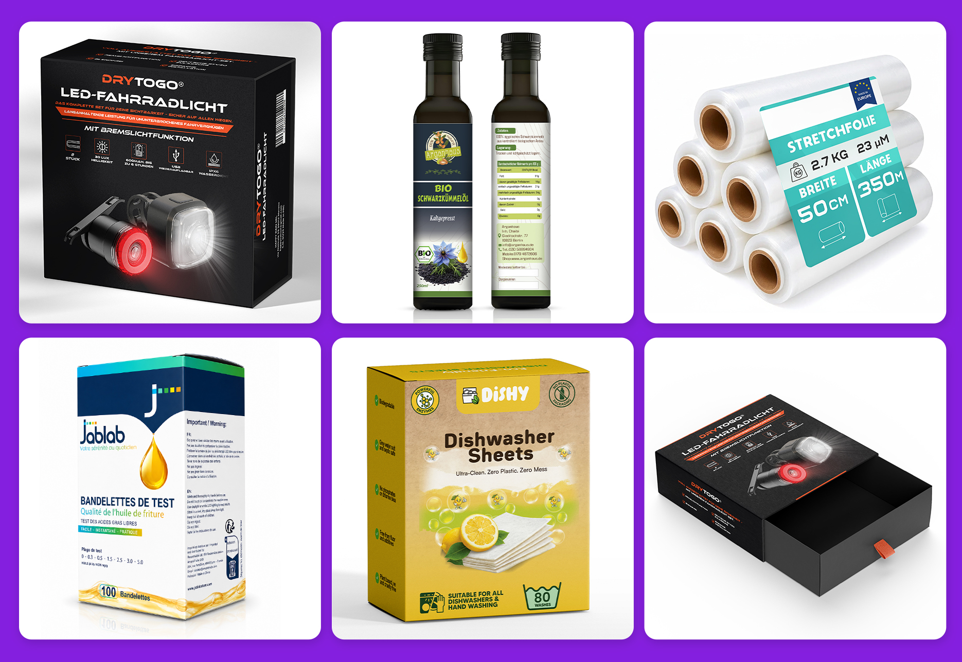 Packaging & label design example