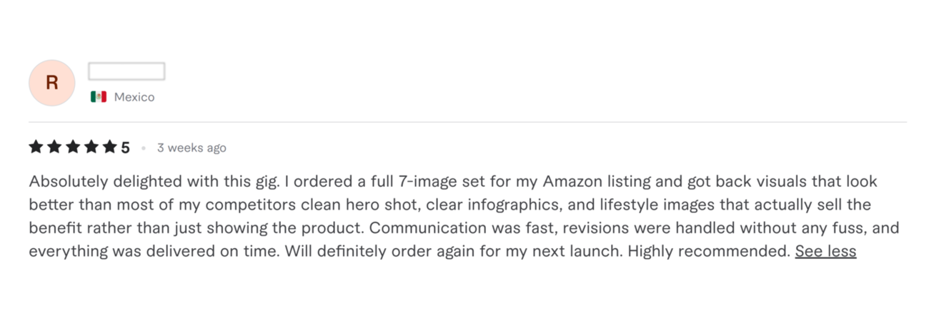 Verified Fiverr review 14