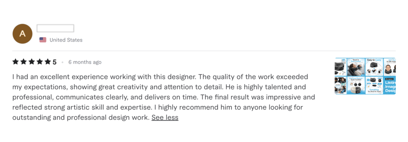 Verified Fiverr review 8